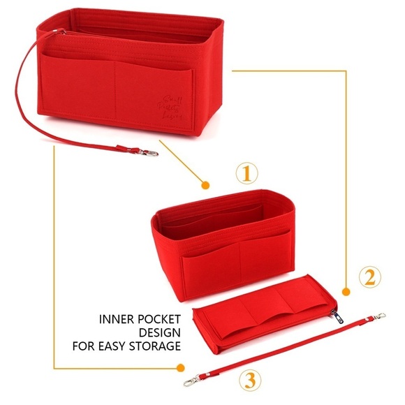 Organizer Bag with Zipper and Keychain - Picture 3 of 10